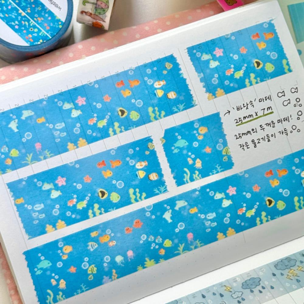 웨스티즈 바닷 속 마스킹테이프