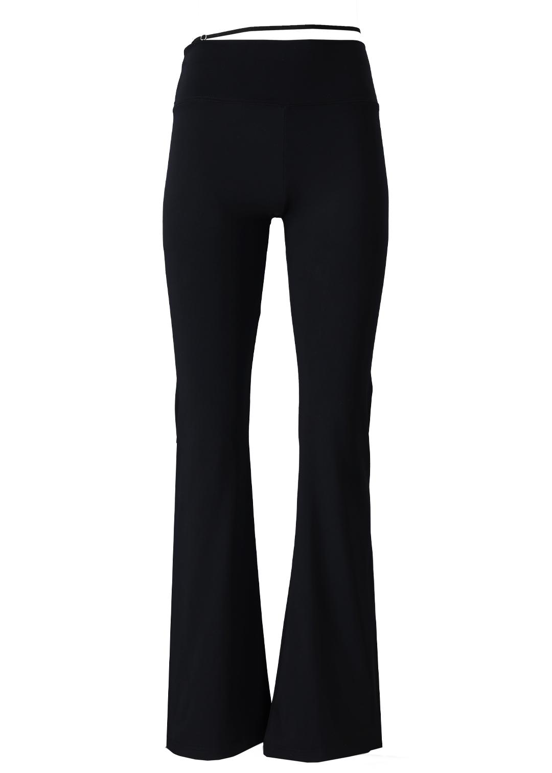 ESSENTIAL FLARED LEGGINGS - BLACK
