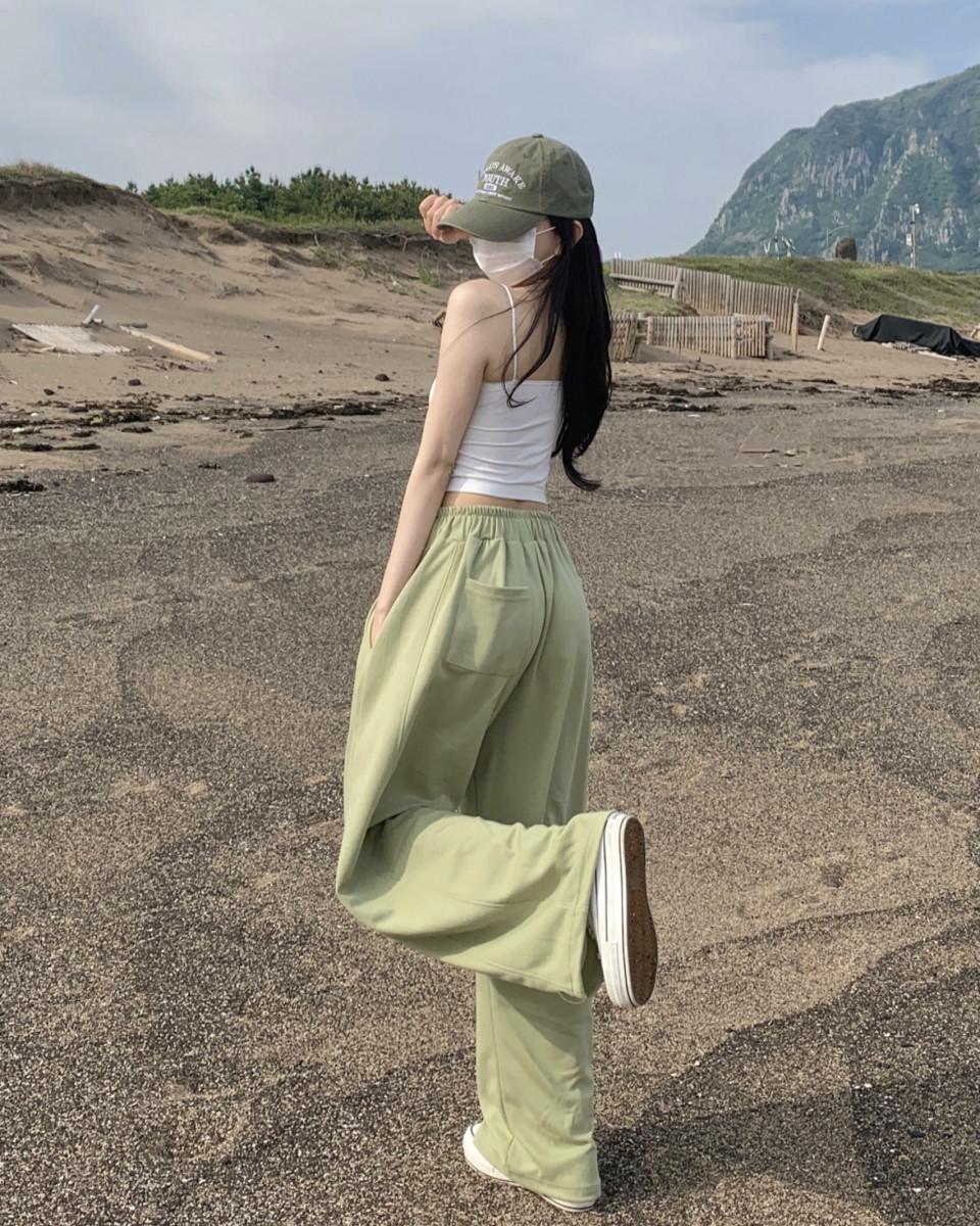 [모델소장/색감맛집💗] 머스켓 8컬러 힙한 핏 롱 와이드  하이웨스트 히든스트랩 트레이닝복 밴딩 유니섹스 팬츠