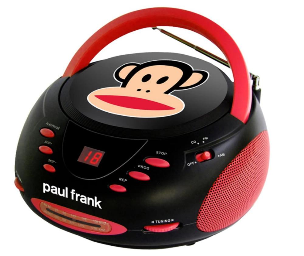 레트로 휴대용 폴프랭크 시디 플레이어 붐박스 CD PLAYER Paul Frank Boombox