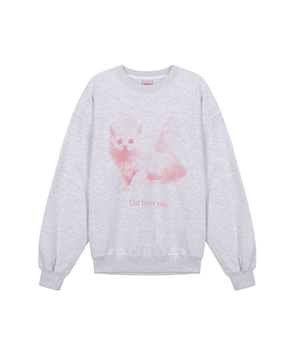 [IBC23USS06LG] CAT BLESS YOU MTM - LIGHT GRAY