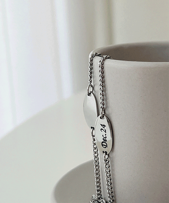 [무배/각인무료] 오늘출발 써지컬 미니타원 각인팔찌 (화이트각인,블랙각인)