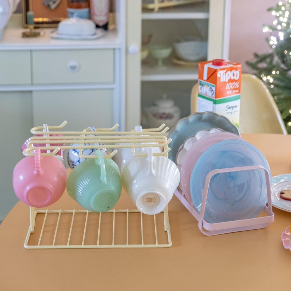 리베르떼 파스텔 빈티지 스타일 접시랙 컵홀더