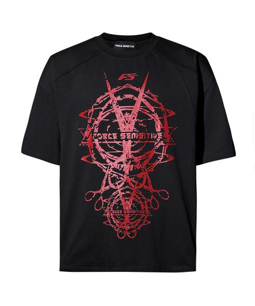 DARKNESS SCISSORS T-SHIRT BK/RED