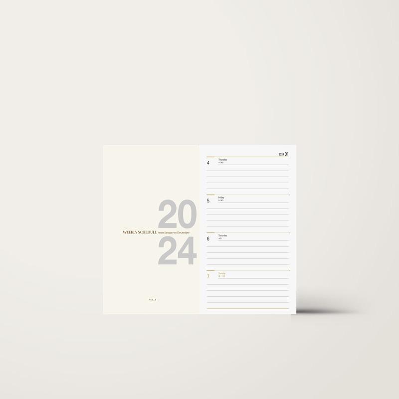 2024년 리필 내지 포켓월렛 미디엄 3번 위클리가로