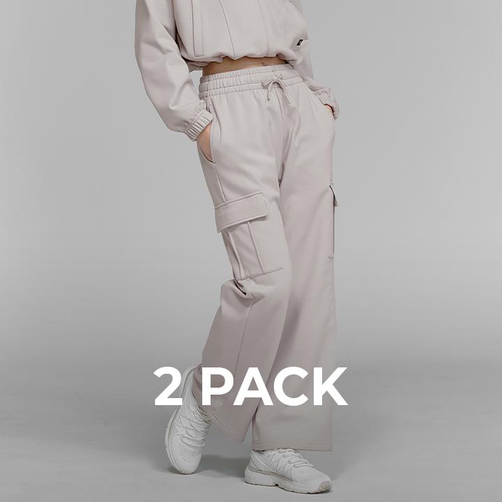 [2PACK] 코튼플러피 카고 와이드팬츠