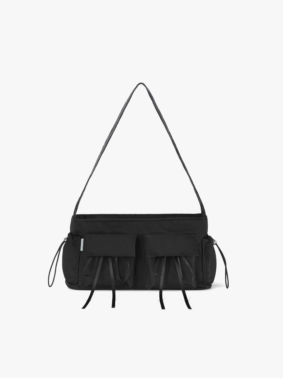 RIBBON POCKET BAG - BLACK