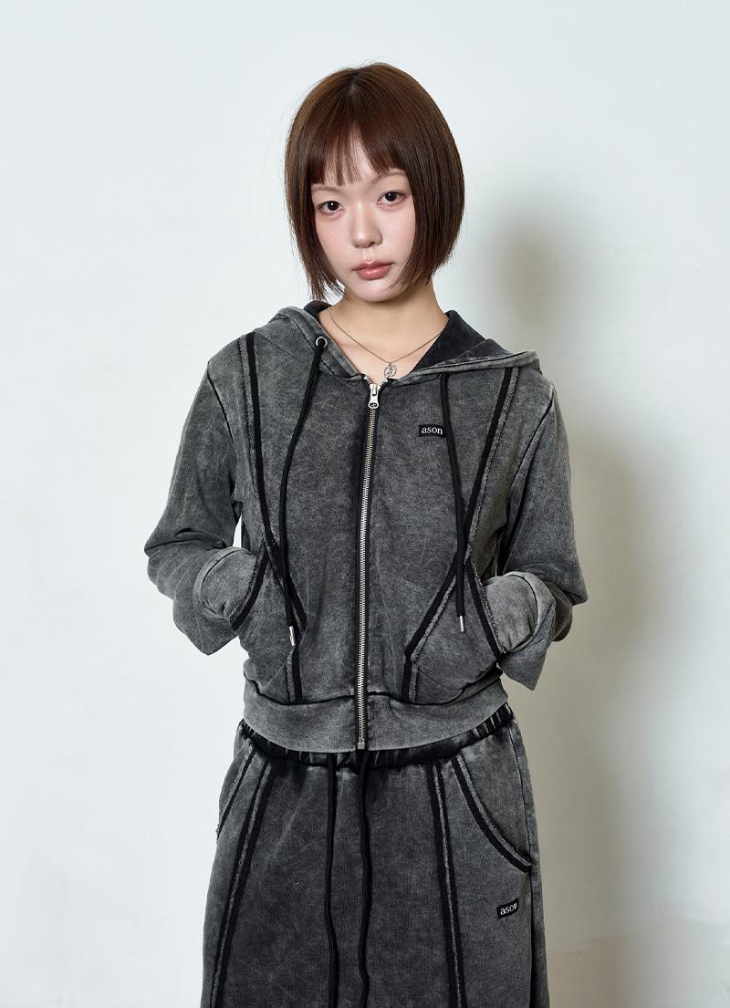 BELL WASHING HOOD ZIP-UP