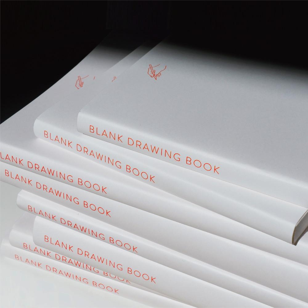 블랭크 드로잉북 (화이트) 크로키북 180도 펼쳐지는 노트 스케치북 A6