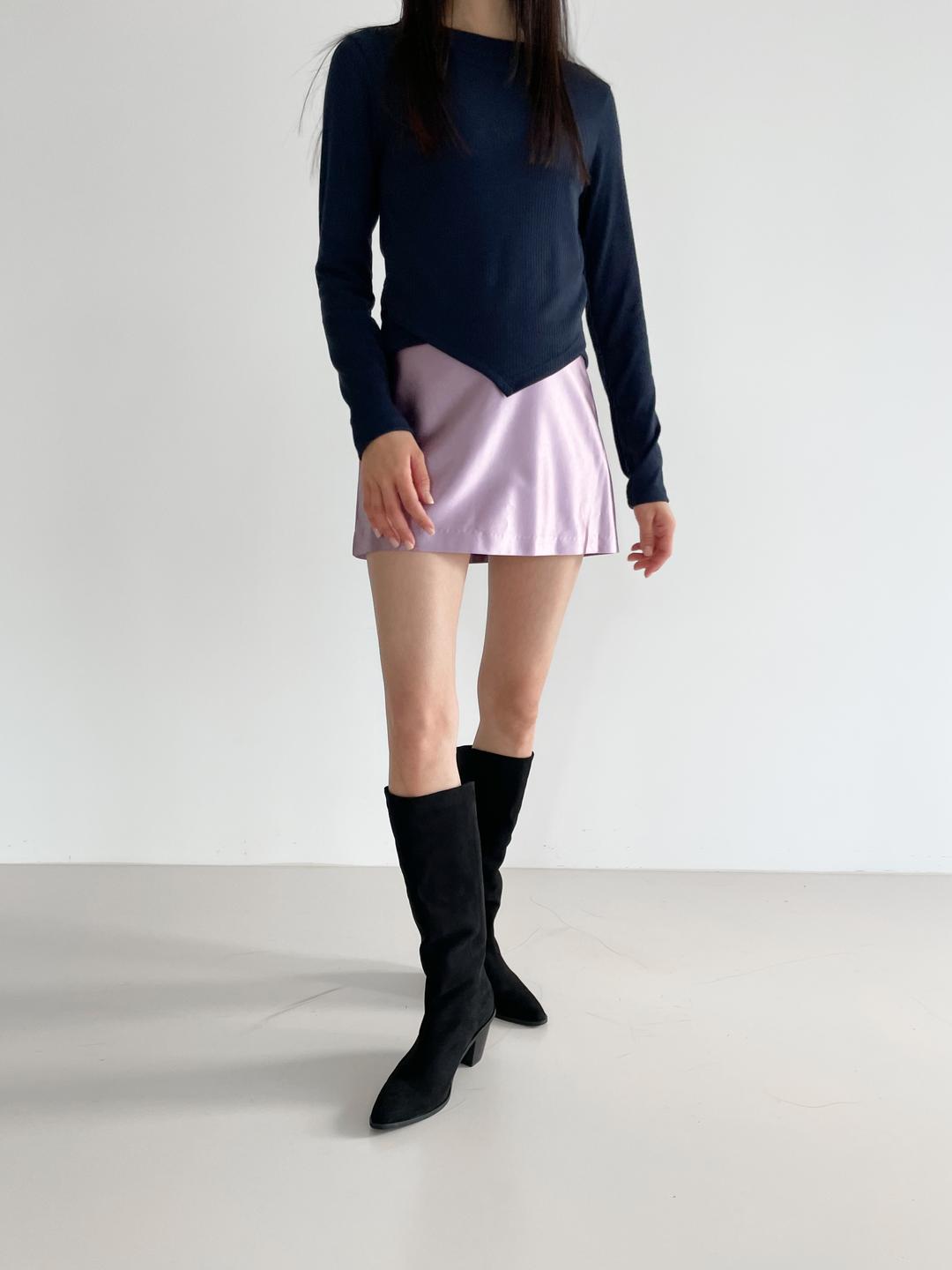 HOLIDAY SATIN SKIRT (3COLOR)