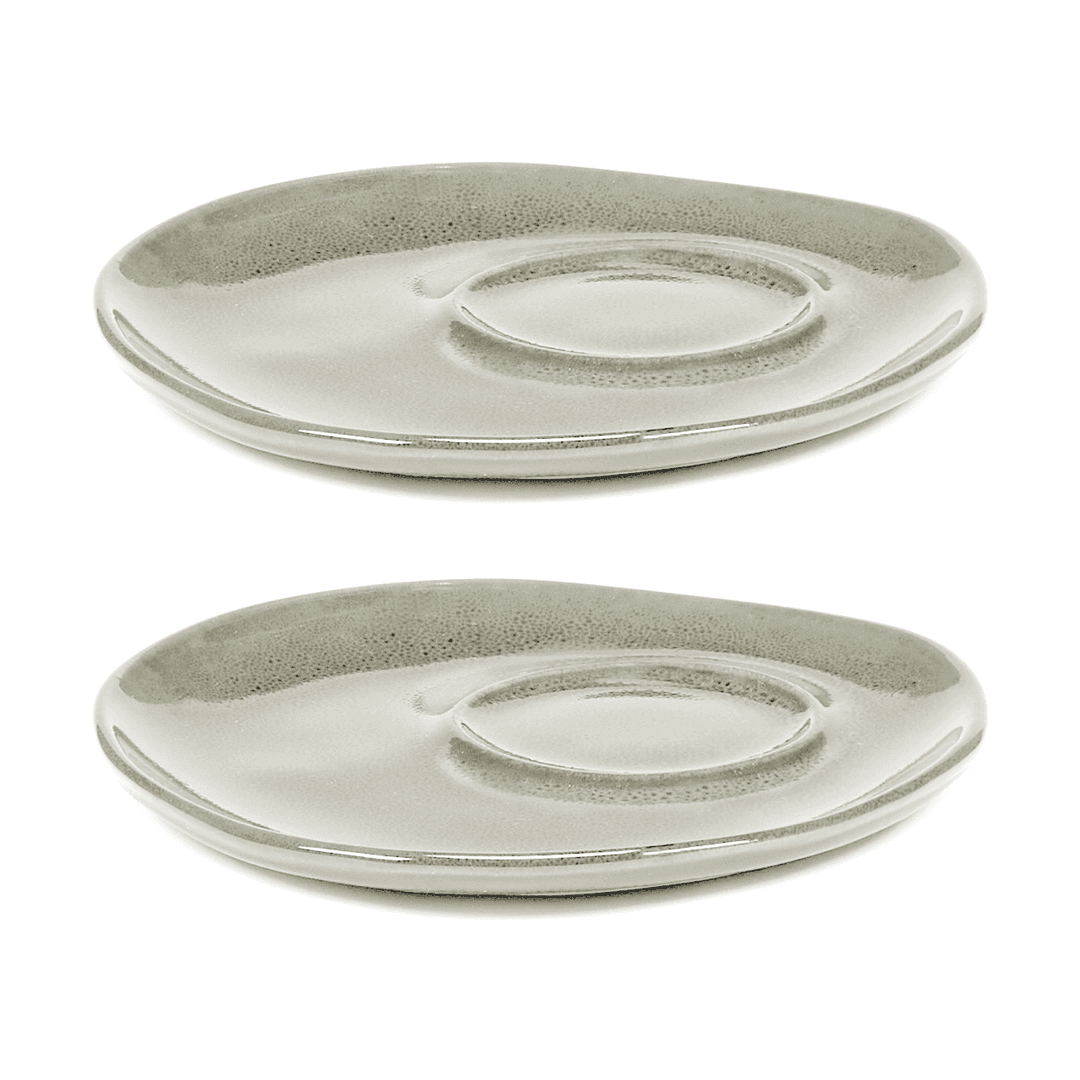 La Mère 커피 컵 전용 소서 14,5 cm 2개 세트, Off white