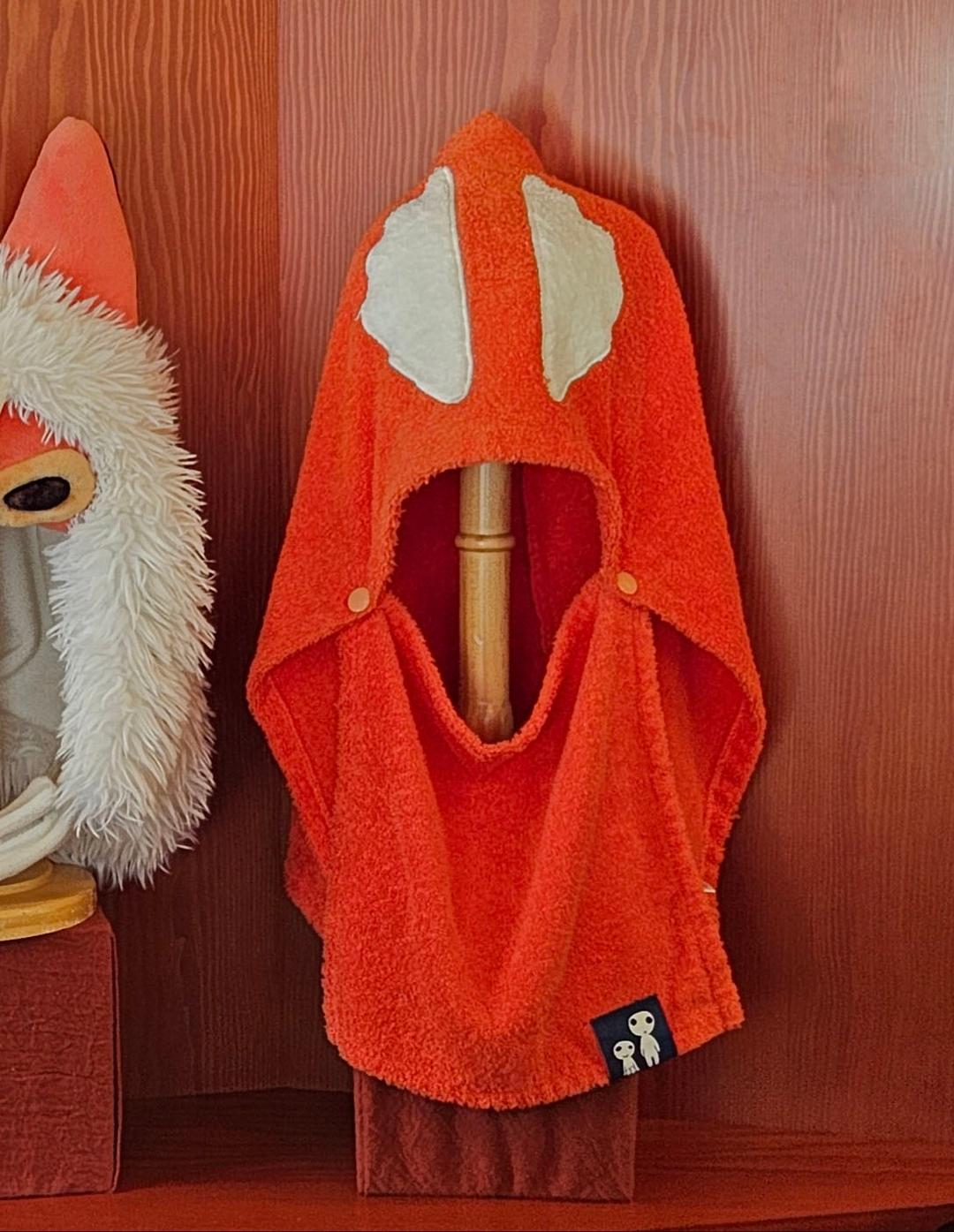 지브리 파크 모노노케 히메 아시타카 타월 후드