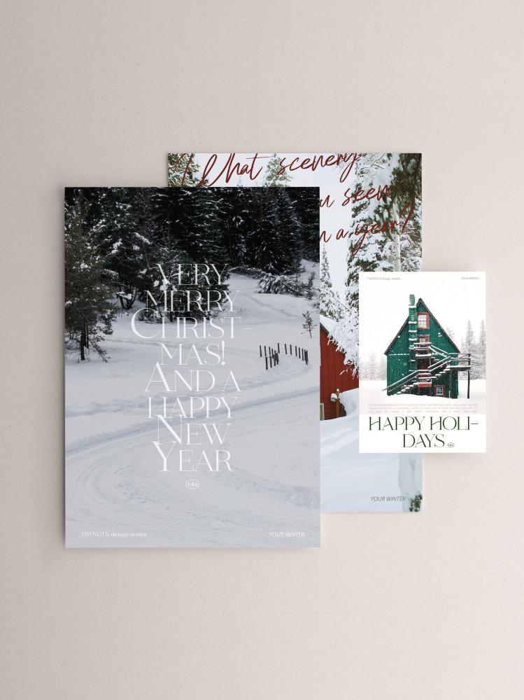 티디에스 겨울 감성 엽서 크리스마스 연말 새해카드 인테리어