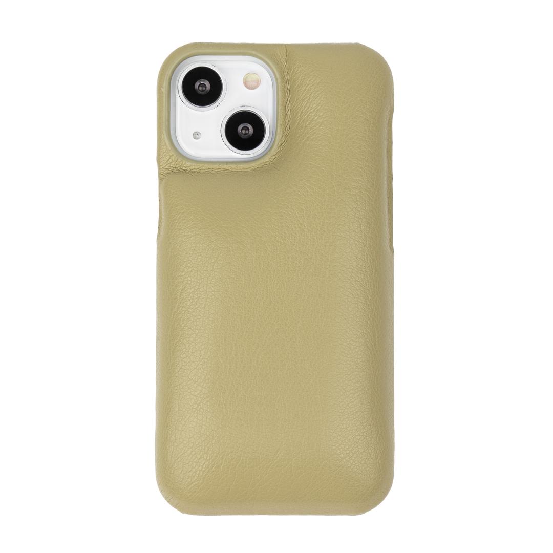 Soft leather cushion case (olive)