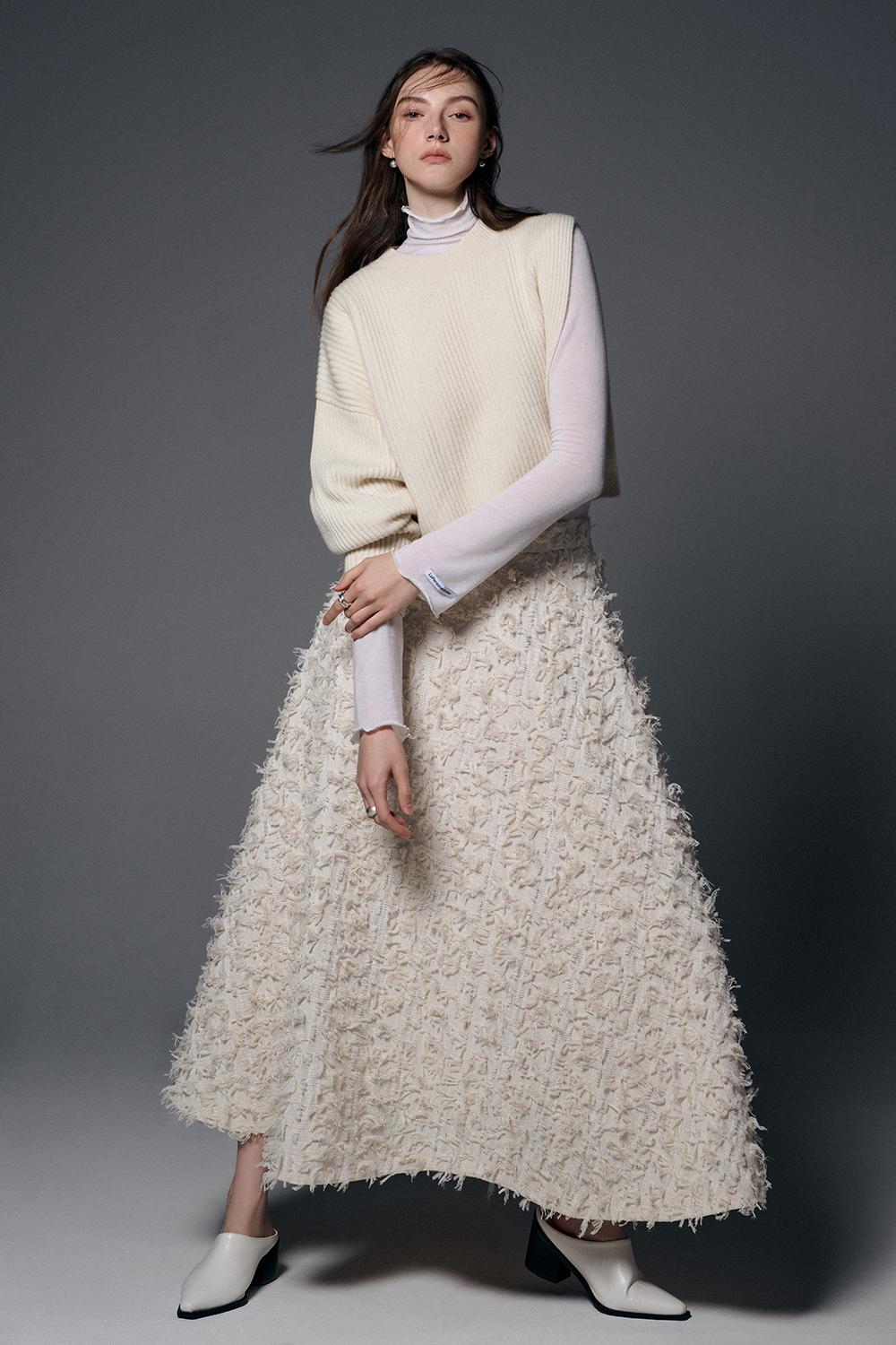 Couture Tweed Flare Skirt