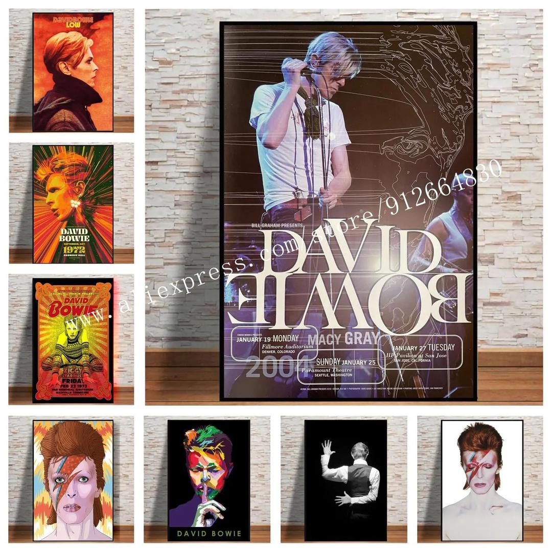 HD 클래식 영화 캐릭터 데이비드 _ 보위 포스터 페인팅, 침실 대형 홈 장식, 아트 그림 캔버스 벽