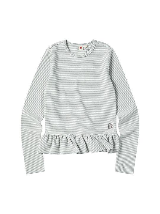 W FRILL T-SHIRT [GRAY]