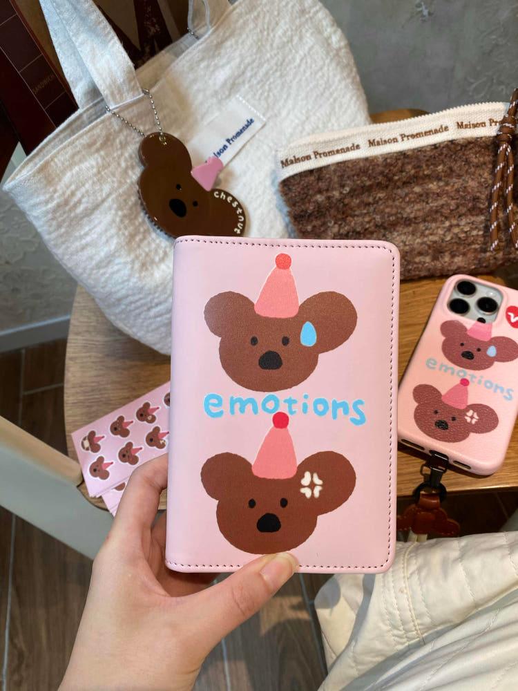 핑크 곰돌이 A7 다이어리 커버 다꾸