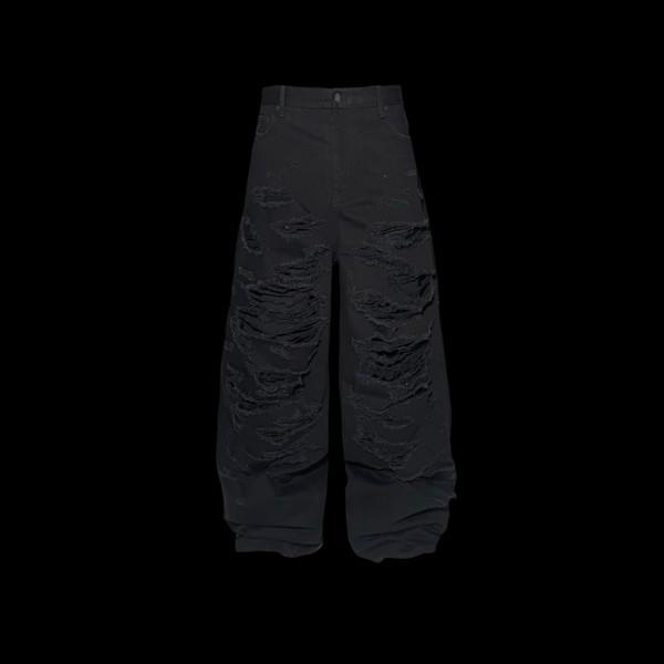 Japanese Distressed Wide Baggy Jeans - V2