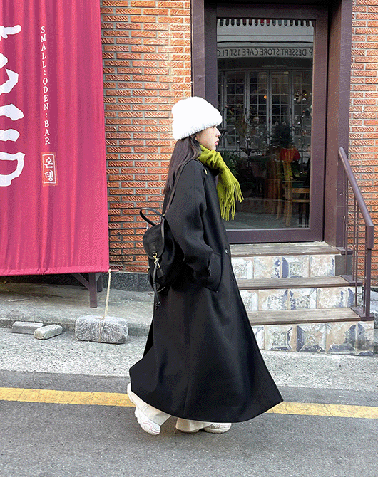추천! 히타리 하이넥 롱 코트 (2color)