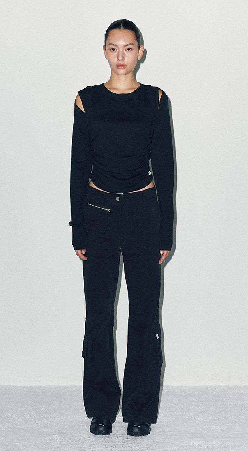 MULTI-CARGO BOOTCUT BLACK