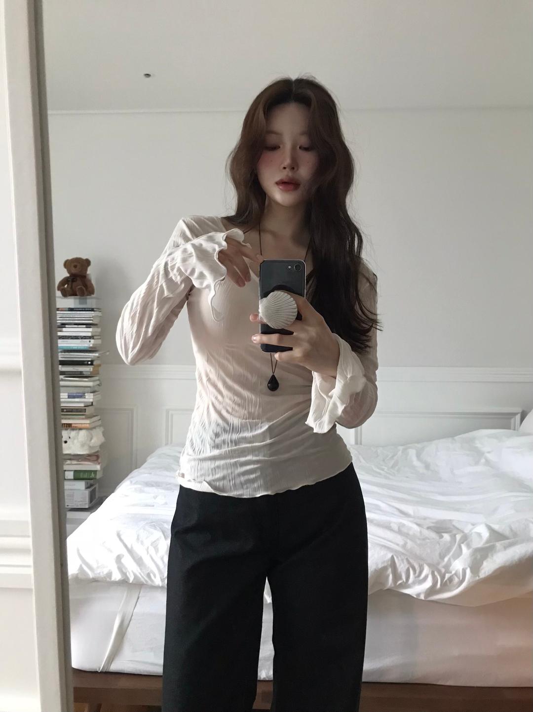 베인느 [자체제작] 6차 리오더/ lily tee (ivory)*바로배송