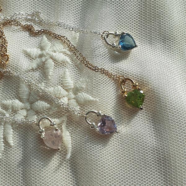 Love gem lock necklcace