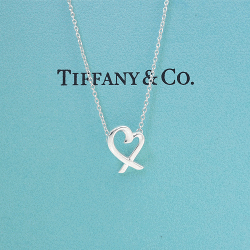 43815-Tiffany& Co 티파니 92.5 피카소 러빙하트 팬던트 목걸이 미니