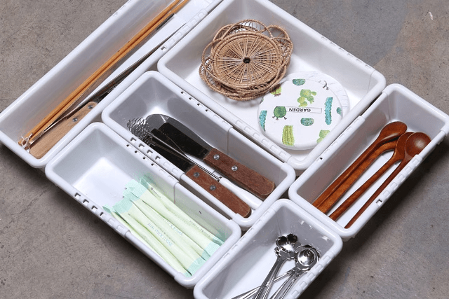 [리퍼] 내맘대로 길이조절 서랍 소품 주방 정리함 트레이