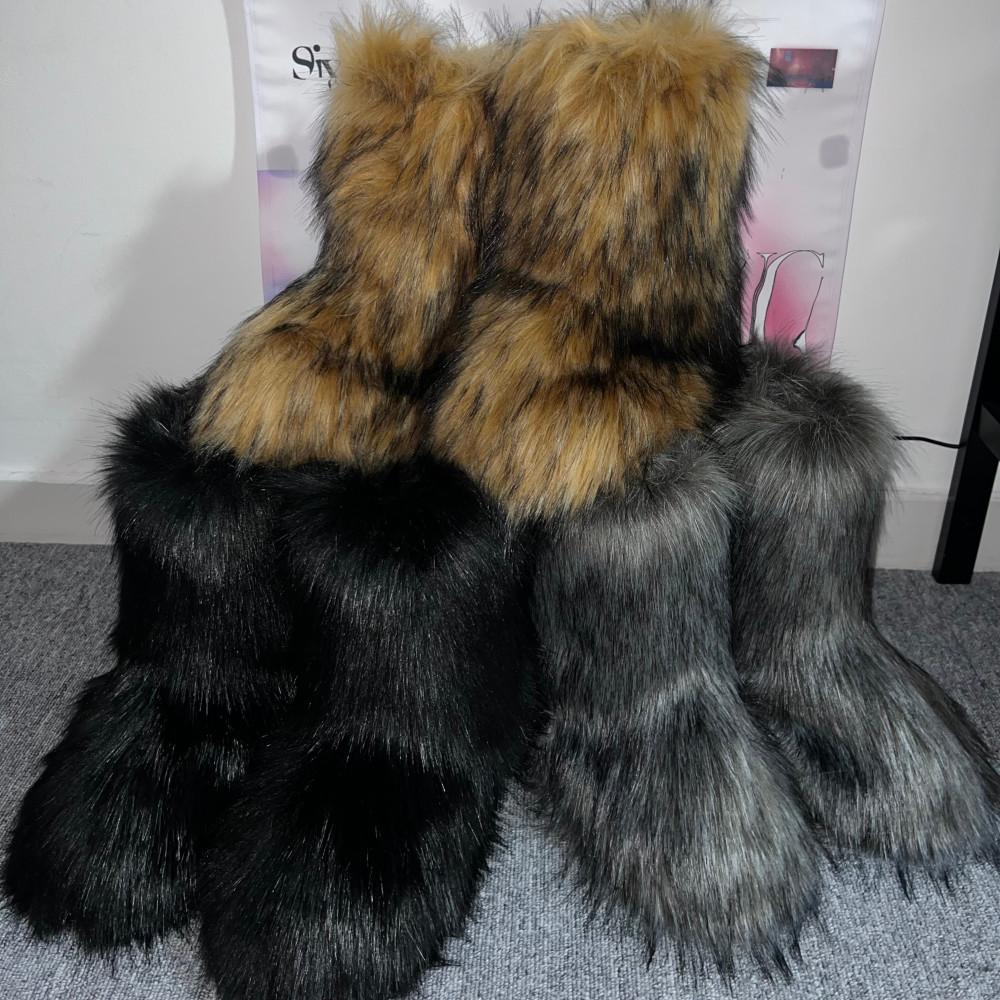 Soft long fur boots (3color)