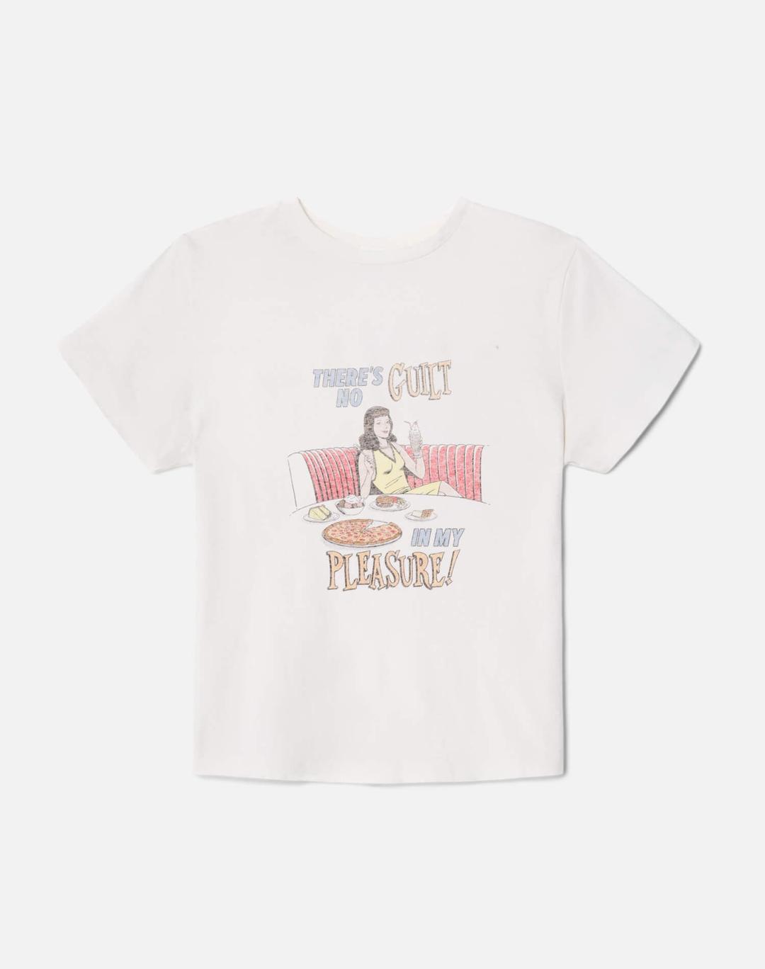 Classic "Pleasure" Tee - Vintage White - Vintage White / XS