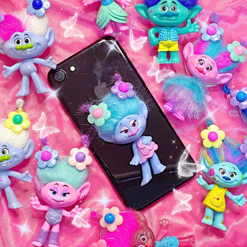 빅트롤 인형 스마트톡 그립톡 (투명그립톡)