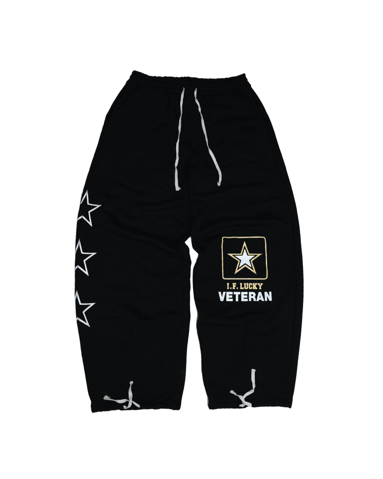 Lucky army big sweat pants balck