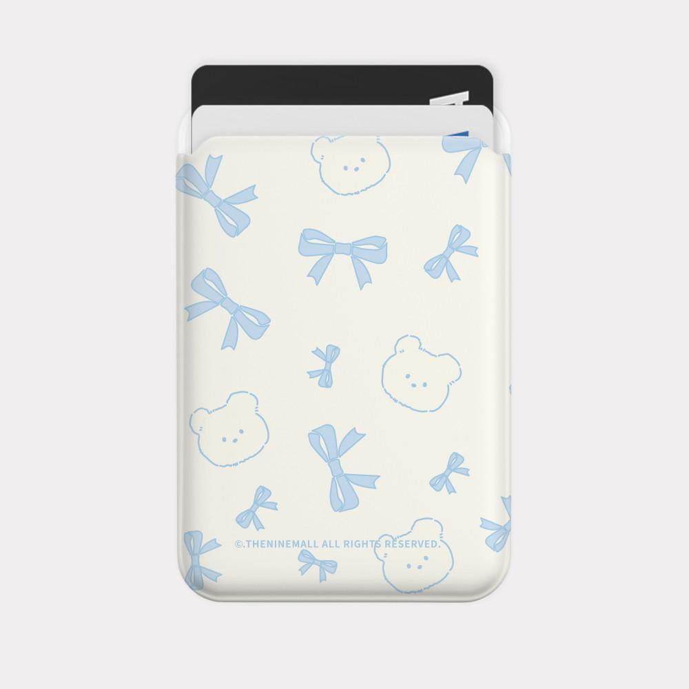 lovely ribbon pattern [맥세이프 카드 슬롯 지갑 포켓 케이스]