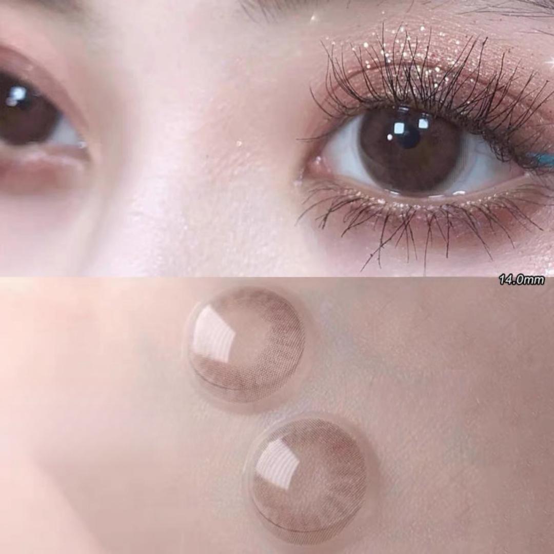 Pink Brown 14.0mm Daily Disposable 10pcs Contact Lenses