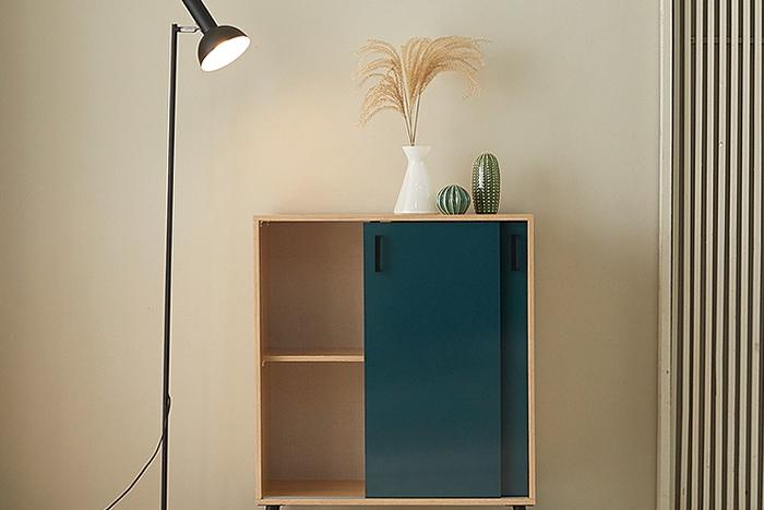 코지 800 슬라이딩 높은 거실장 NEF001C