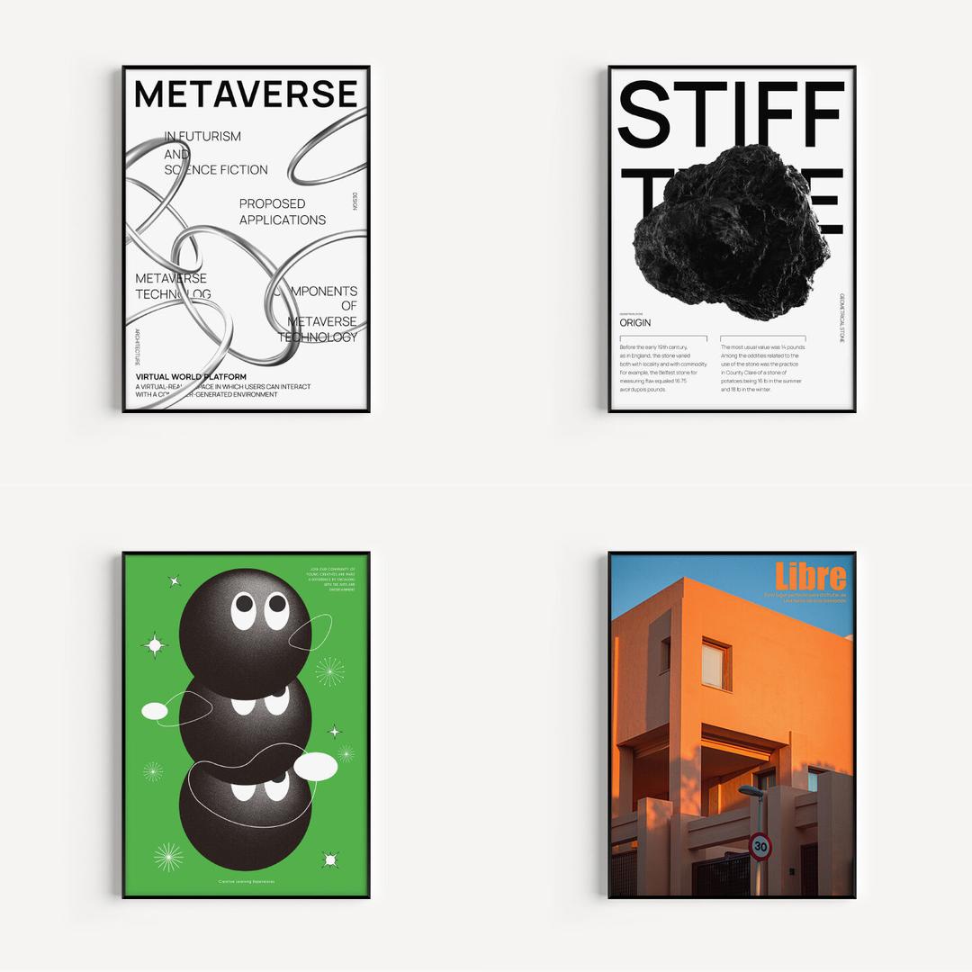 그래픽디자이너 인테리어포스터 15종