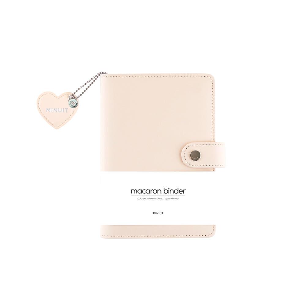 미뉴잇 마카롱 바인더 다이어리 6공 A6, 크림