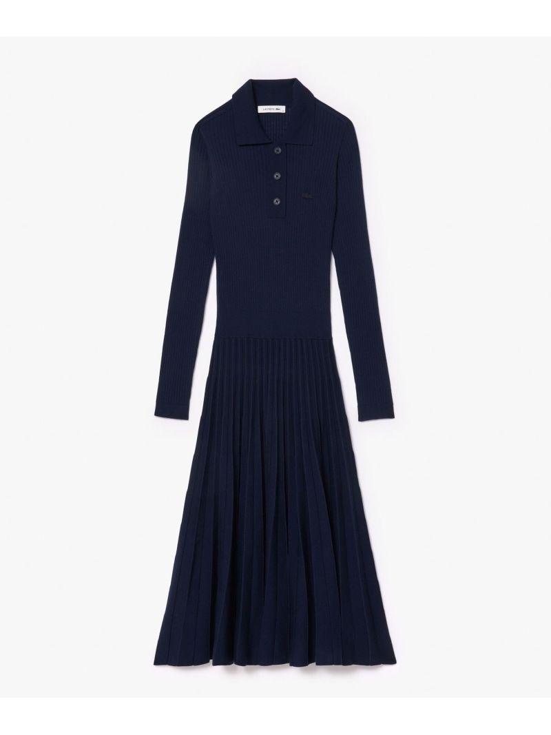 라코스테 원피스 EF2612 다크네이비 울 니트 여름 가을 34 36 38 40