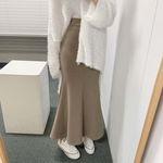 (특가 / 기장 컬러 추가) 밍크 기모 인어 머메이드 롱 스커트