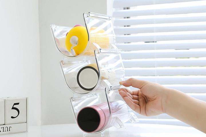 텀블러 정리함 투명 젖병 물병 수납 보관함 1구