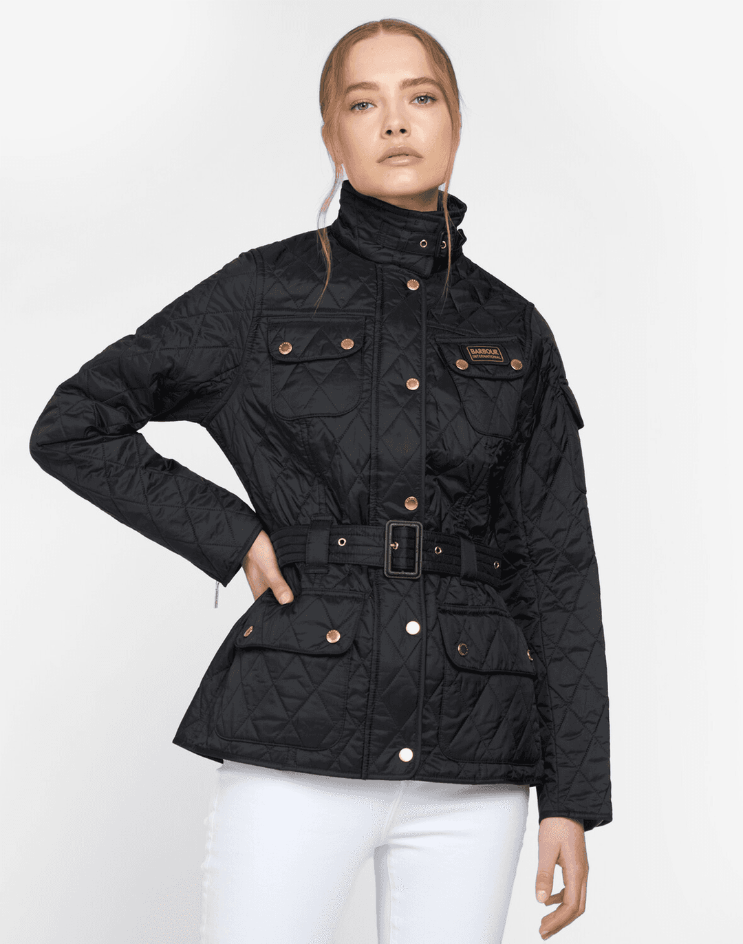 [24SS] [Barbour] 여성 블랙 B.Intl International 퀼팅 자켓