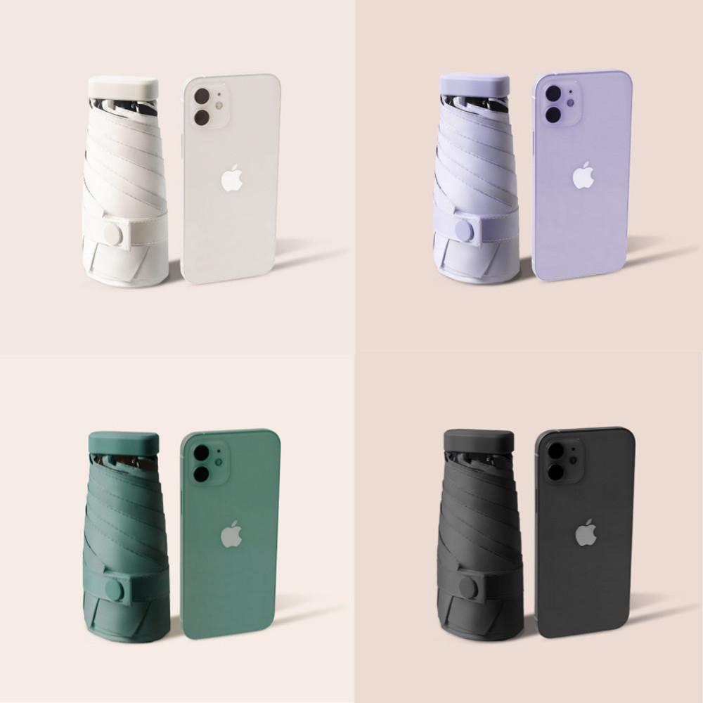 튼튼한 초미니 가벼운 네모우산 무지 파스텔 작은 사각우산 5단