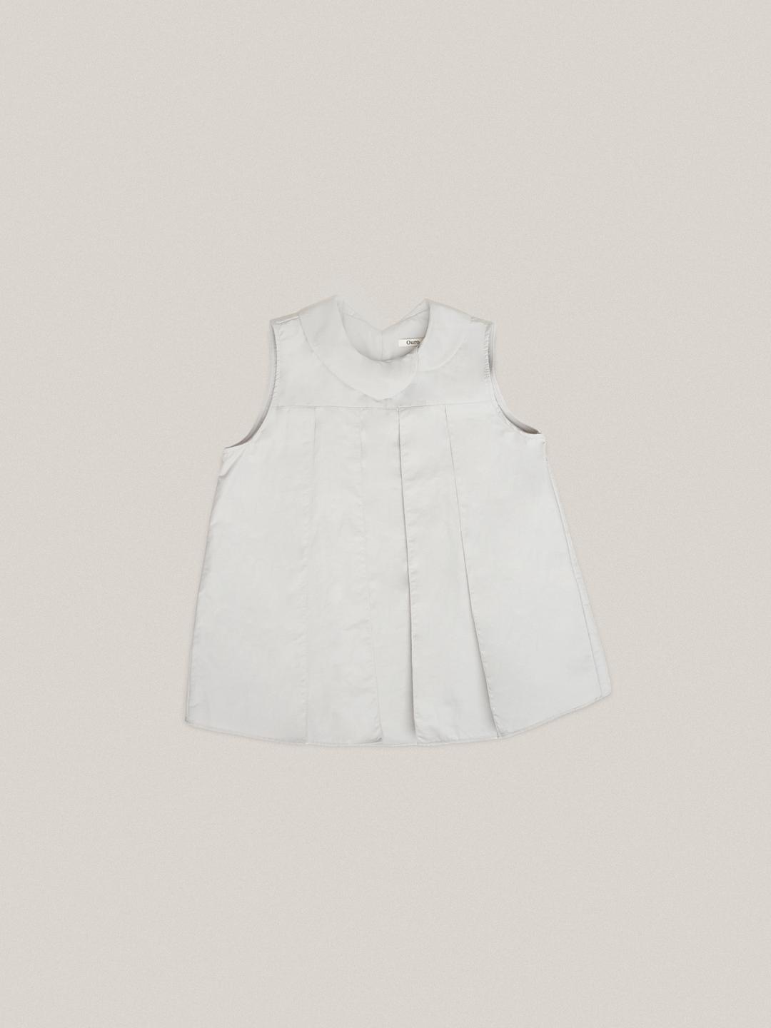 FRONT COLLAR BLOUSE  [ PALE BLUE ]