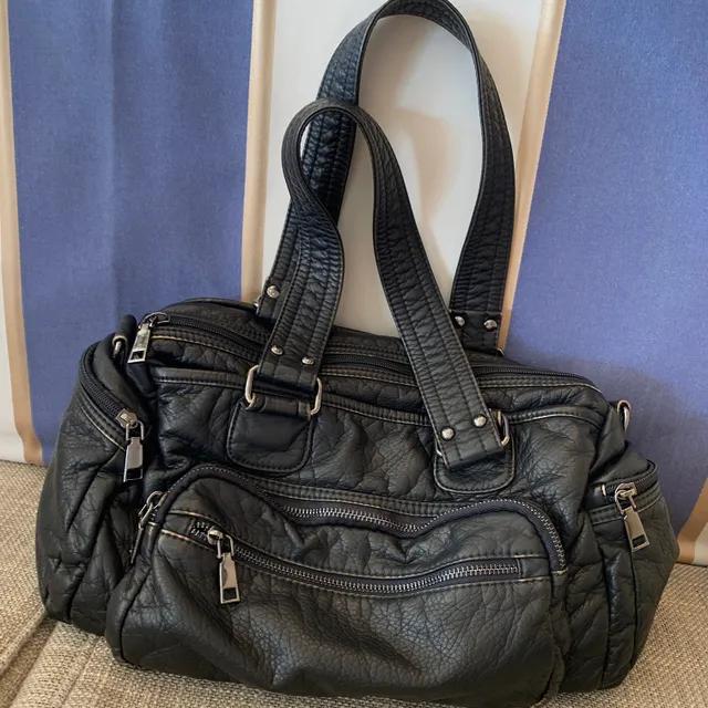 baguette 2way leather bag (vintage black)