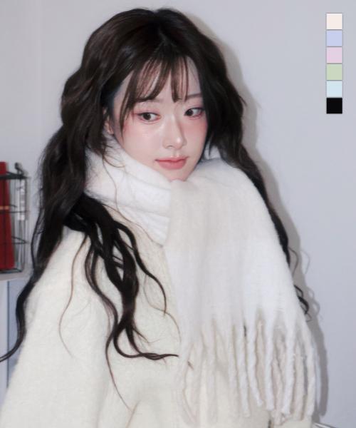 마리에뜨 투톤 체크 머플러_6colors