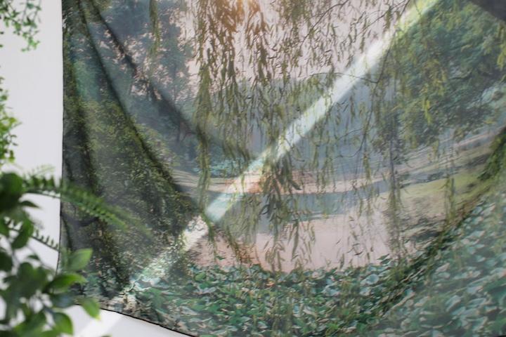 기억의 풍경, 감성 쉬폰 패브릭 포스터 쉬폰 커튼_willowtree