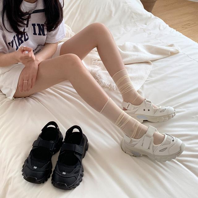 [무배]0442 어글리 메쉬 샌들 스니커즈 (2color)