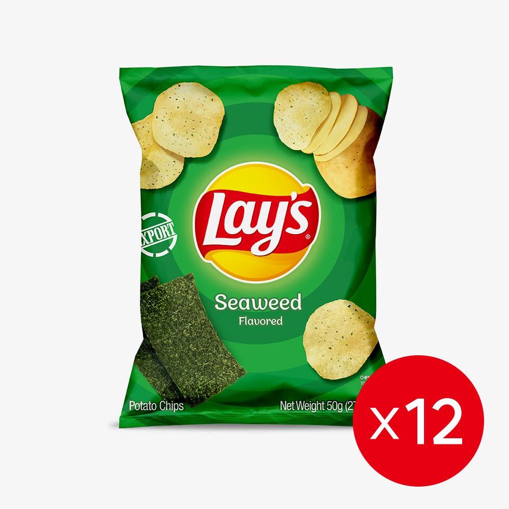 레이즈감자칩 씨위드 lays감자칩 미국김과자 50gx12개