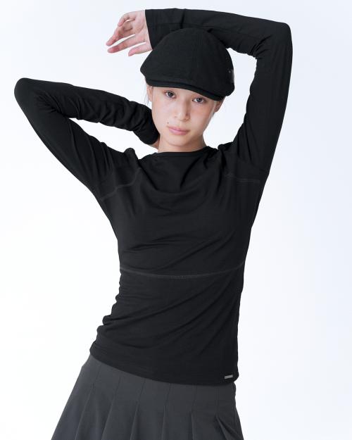 Sheer long sleeves BLACK